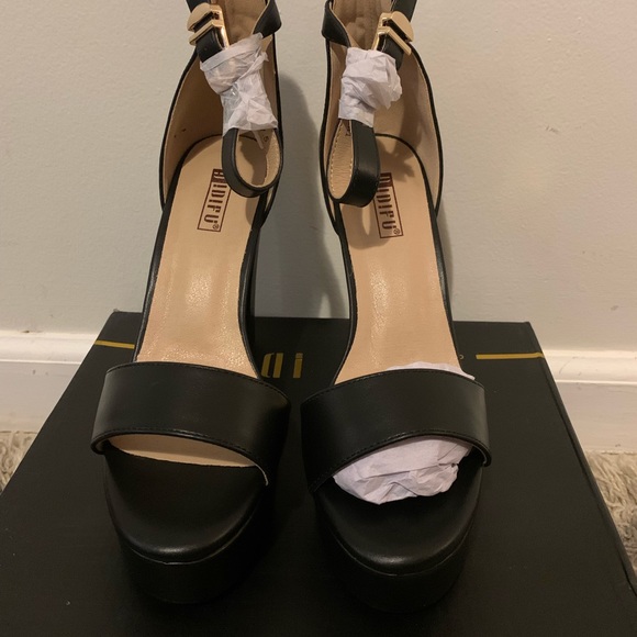 Women's Platform Chunky High Heel Sandals Ankle Strap Open Toe Heeled Shoes. - Picture 4 of 7